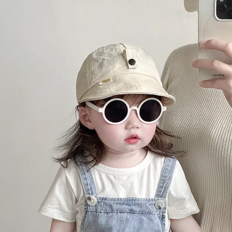 Kids Sunscreen Cap with Big Brim Hat Pink — feature 2
