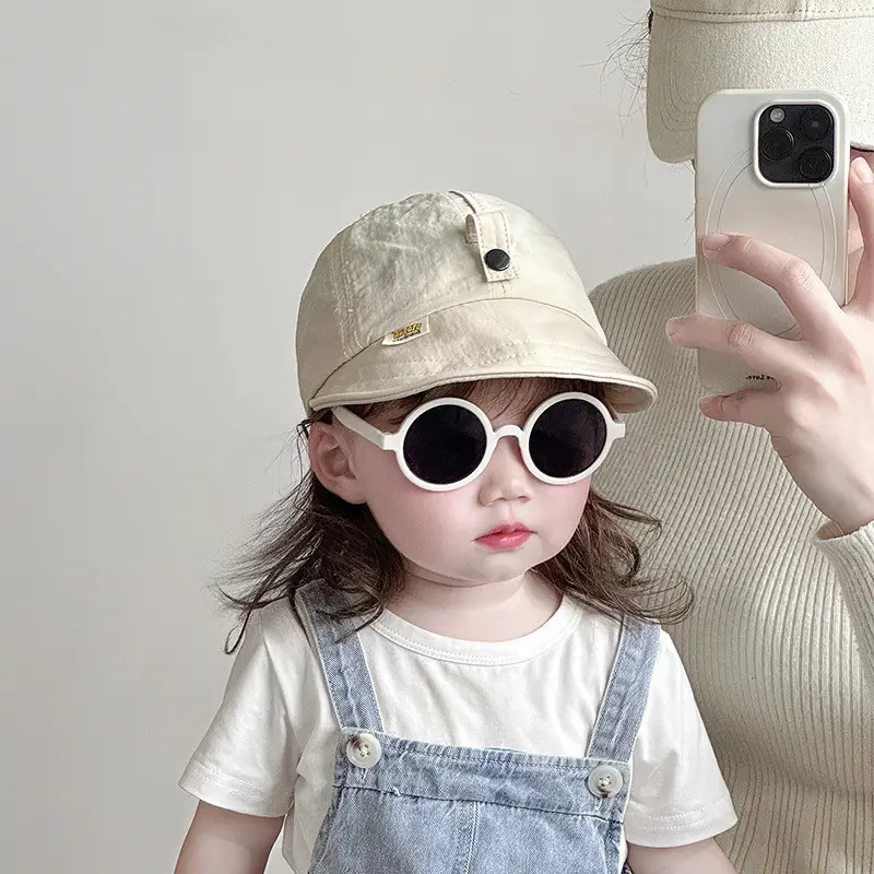 Kids Sunscreen Cap with Big Brim Hat Pink — feature 4