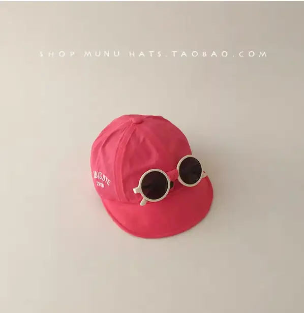 Kids Sunscreen Cap with Big Brim Hat Pink - Image 3