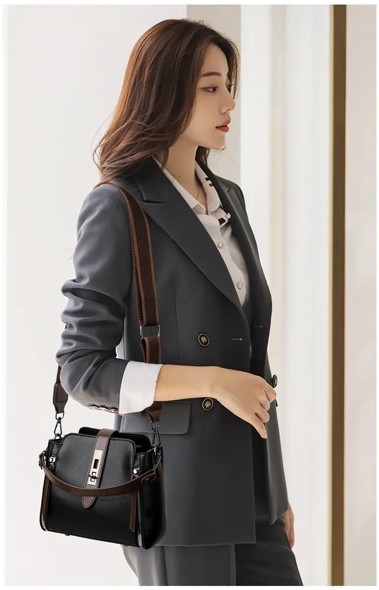 2026 Women's Black Leather Shoulder Crossbody Bag — feature 14