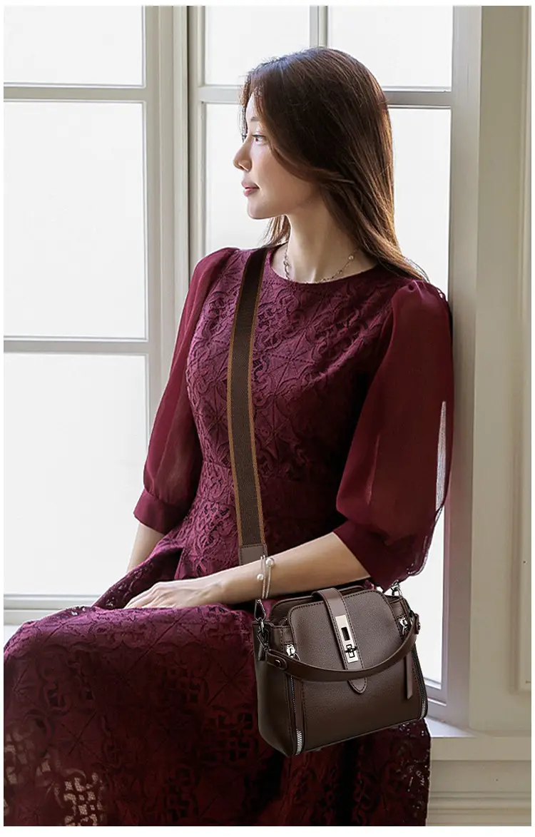 2026 Women's Black Leather Shoulder Crossbody Bag — feature 15