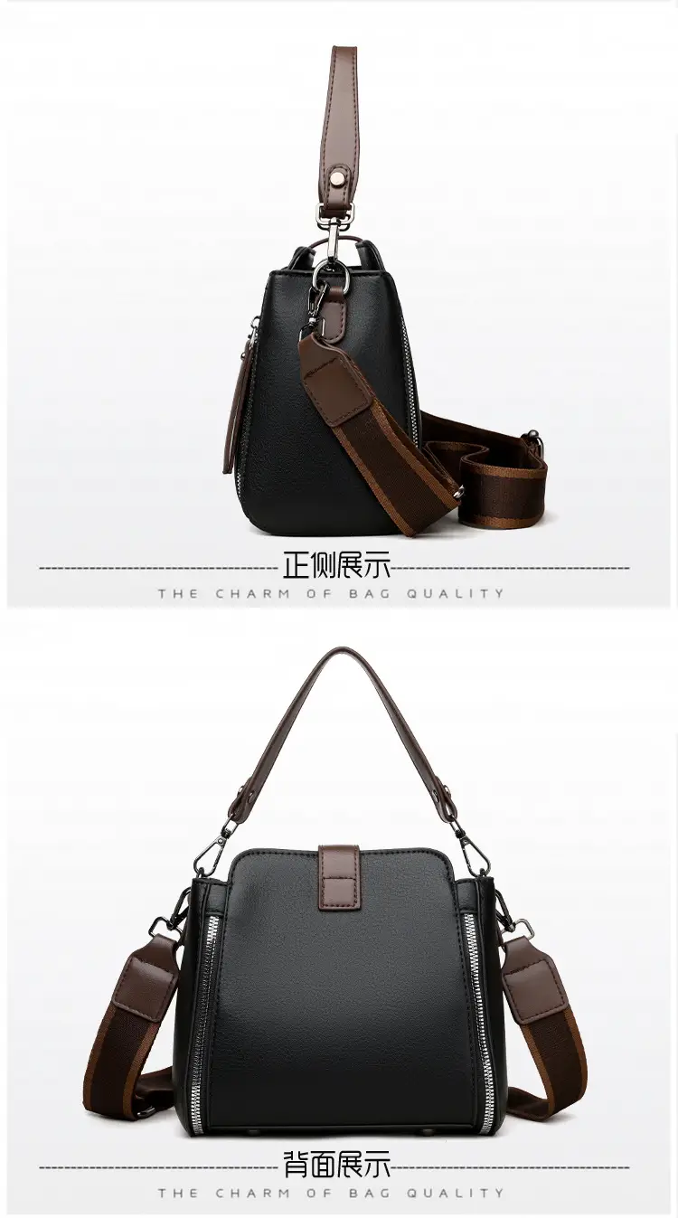 2026 Women's Black Leather Shoulder Crossbody Bag — feature 19