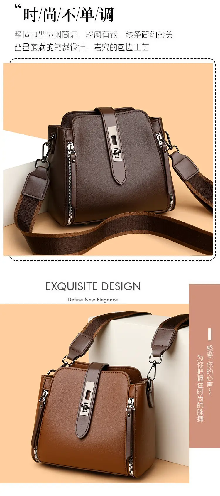 2026 Women's Black Leather Shoulder Crossbody Bag — feature 9