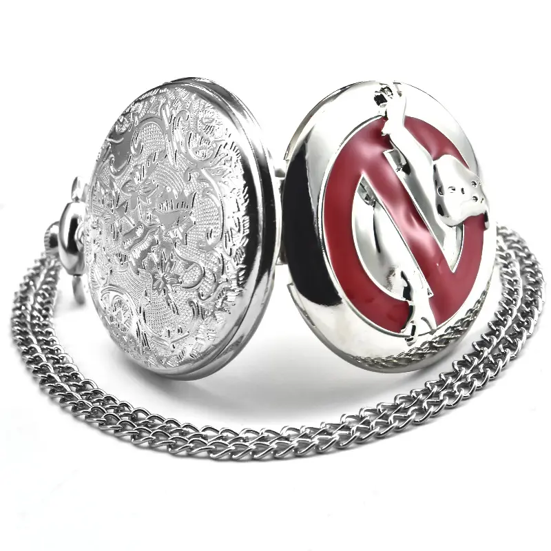 Retro Cross-Border Glitter Pocket Watch with Red Logo - Image 2
