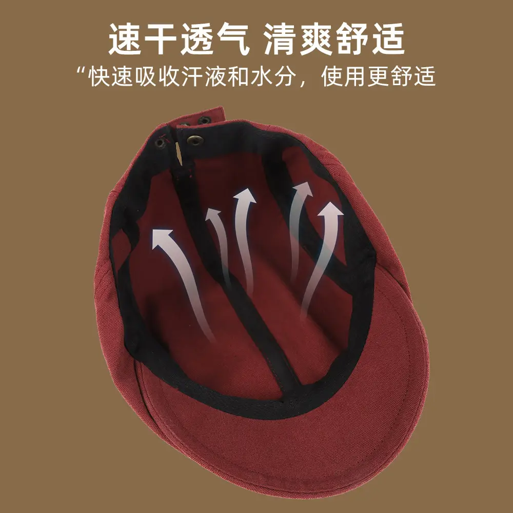 New Pure Cotton Forward Cap Solid Color