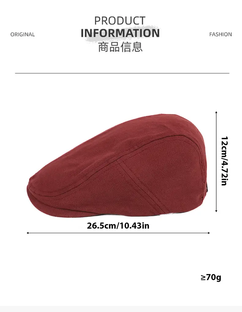 New Pure Cotton Forward Cap Solid Color — feature 7