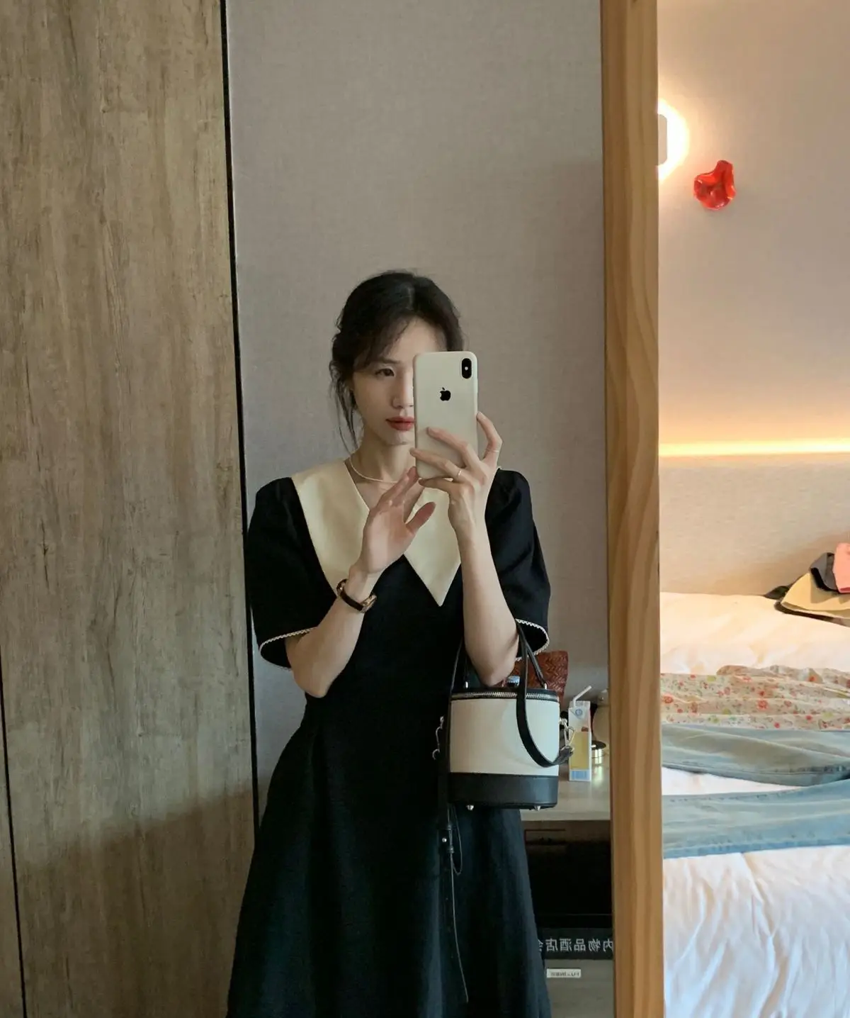 French V-Neck Black Dress for Plus Size Women — feature 15
