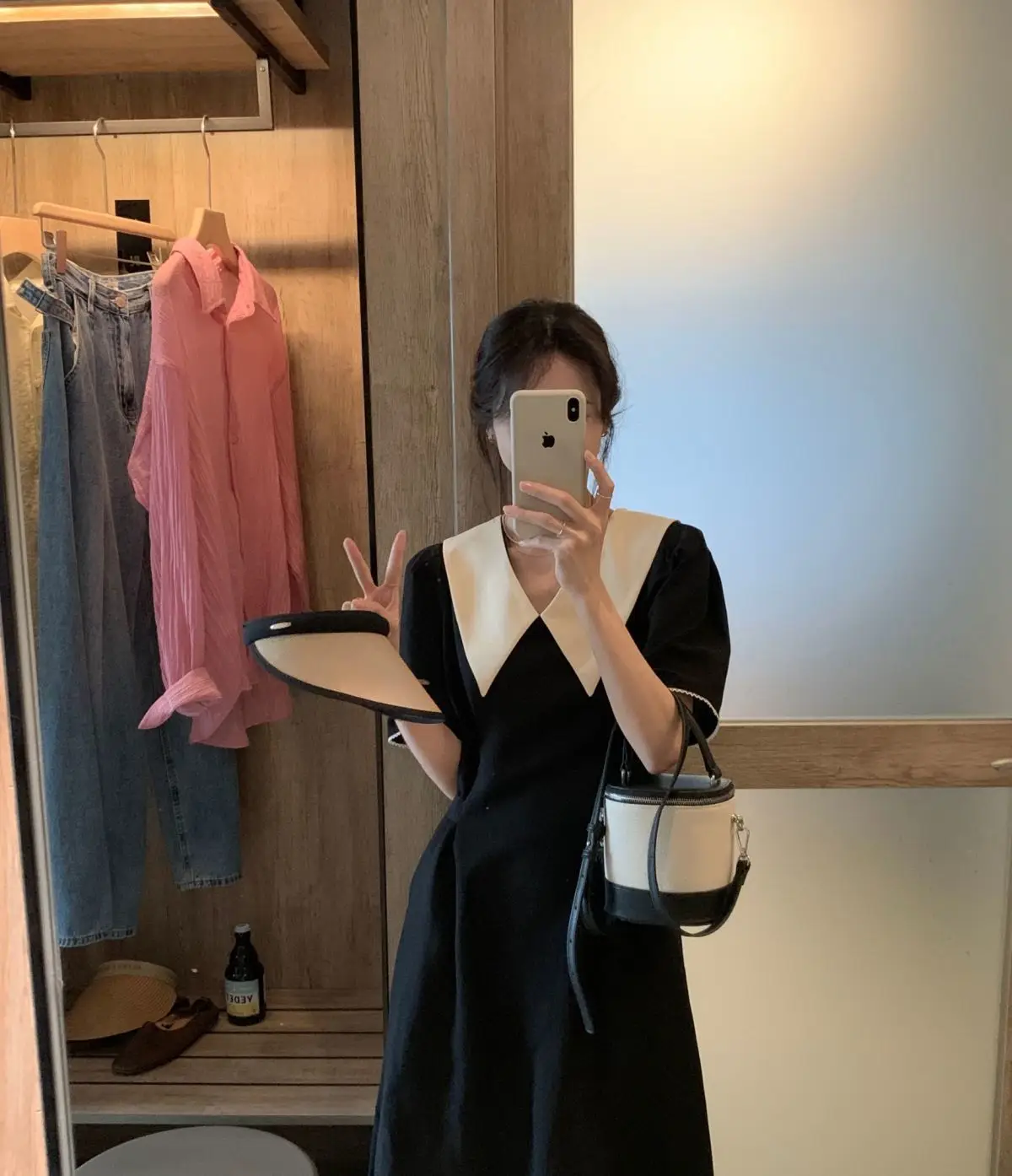 French V-Neck Black Dress for Plus Size Women — feature 21