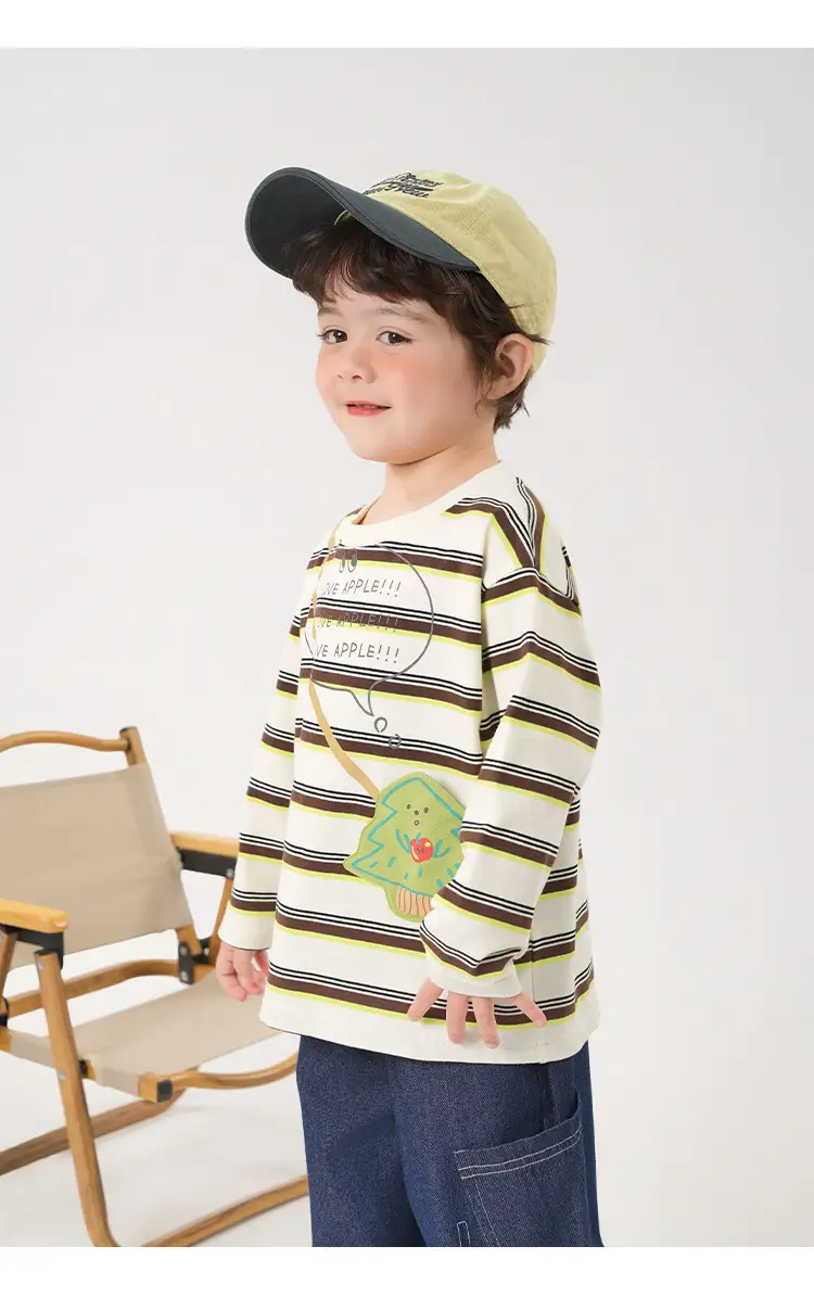 Boys Striped Long Sleeve T-Shirt Spring Clothing — feature 19