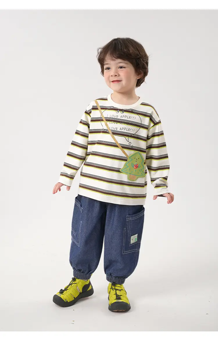 Boys Striped Long Sleeve T-Shirt Spring Clothing — feature 22