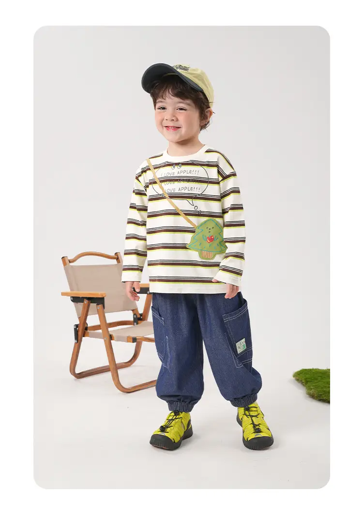 Boys Striped Long Sleeve T-Shirt Spring Clothing — feature 23