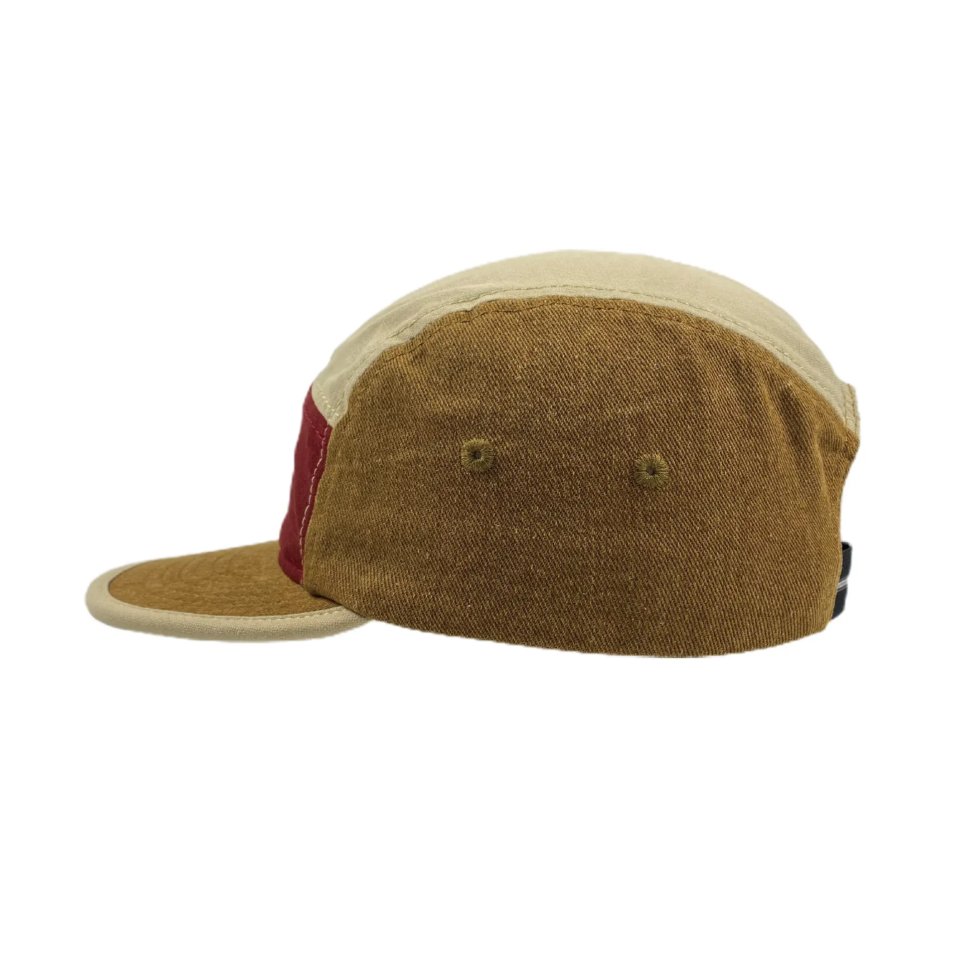Women's Beige Maroon Duck Tissue Baseball Cap - Image 5