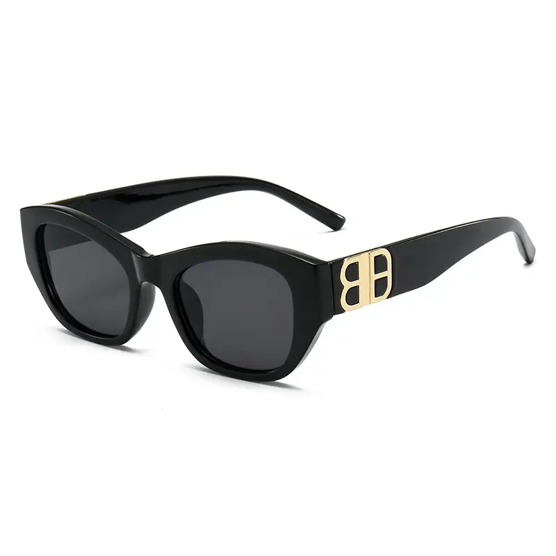 2025 Cat's Eye Sunglasses White Gold Lettered