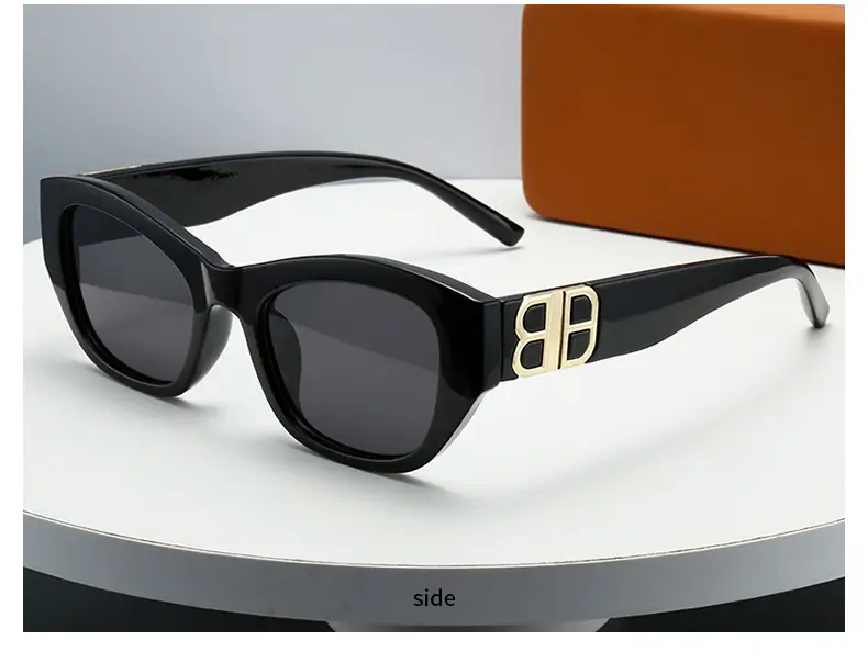 2025 Cat's Eye Sunglasses White Gold Lettered — feature 11