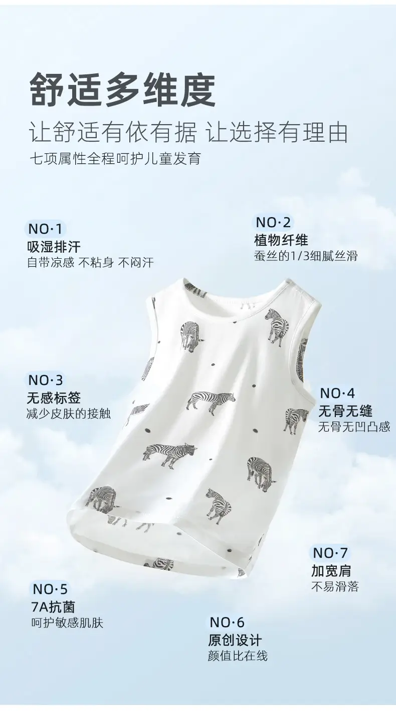 Baby Printed Sleeveless Vest for Boys Girls Cartoon Summer — feature 6
