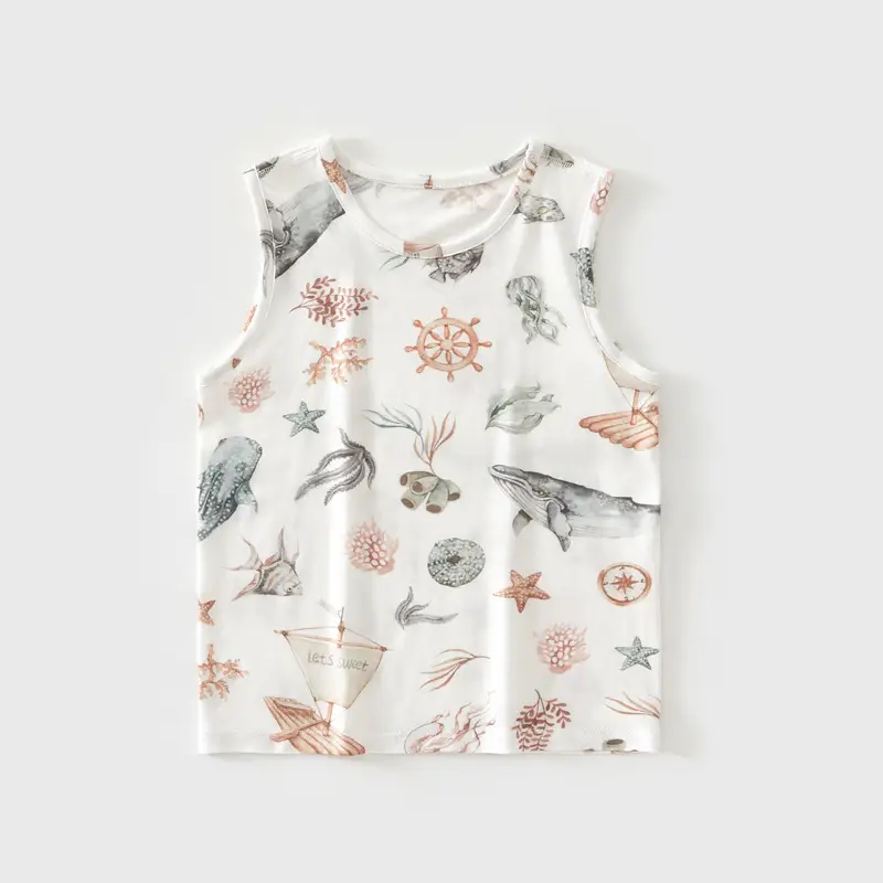 Baby Printed Sleeveless Vest for Boys Girls Cartoon Summer - Image 2