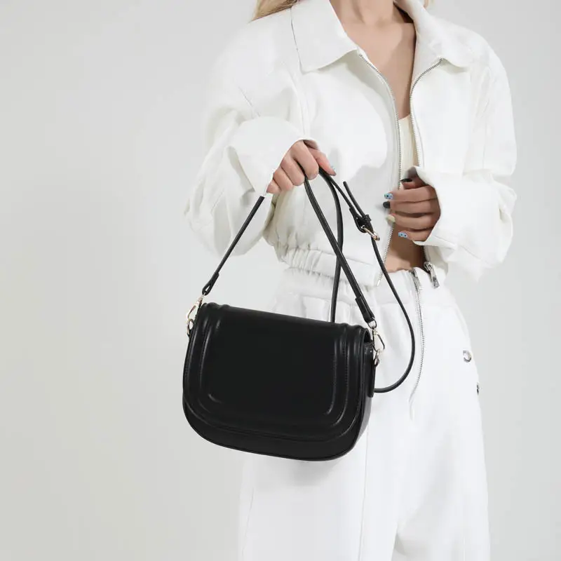 Women's Crossbody Saddle Bag Brown Leather 2025 - Image 6