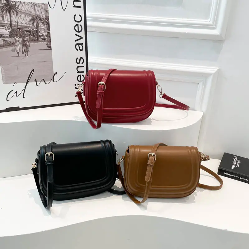 Women's Crossbody Saddle Bag Brown Leather 2025 - Image 7