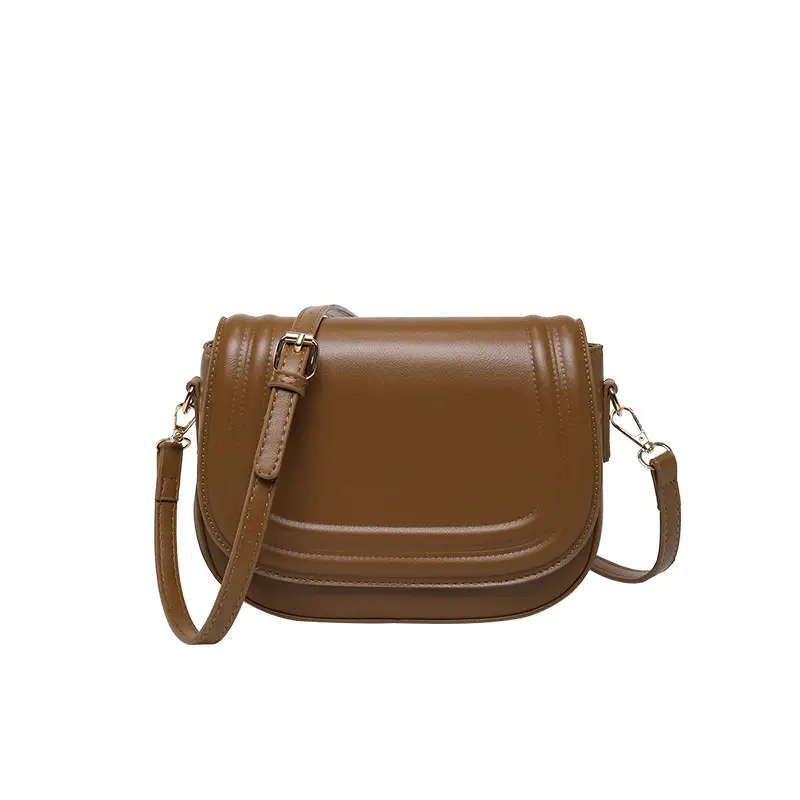 Women's Crossbody Saddle Bag Brown Leather 2025 - Image 2