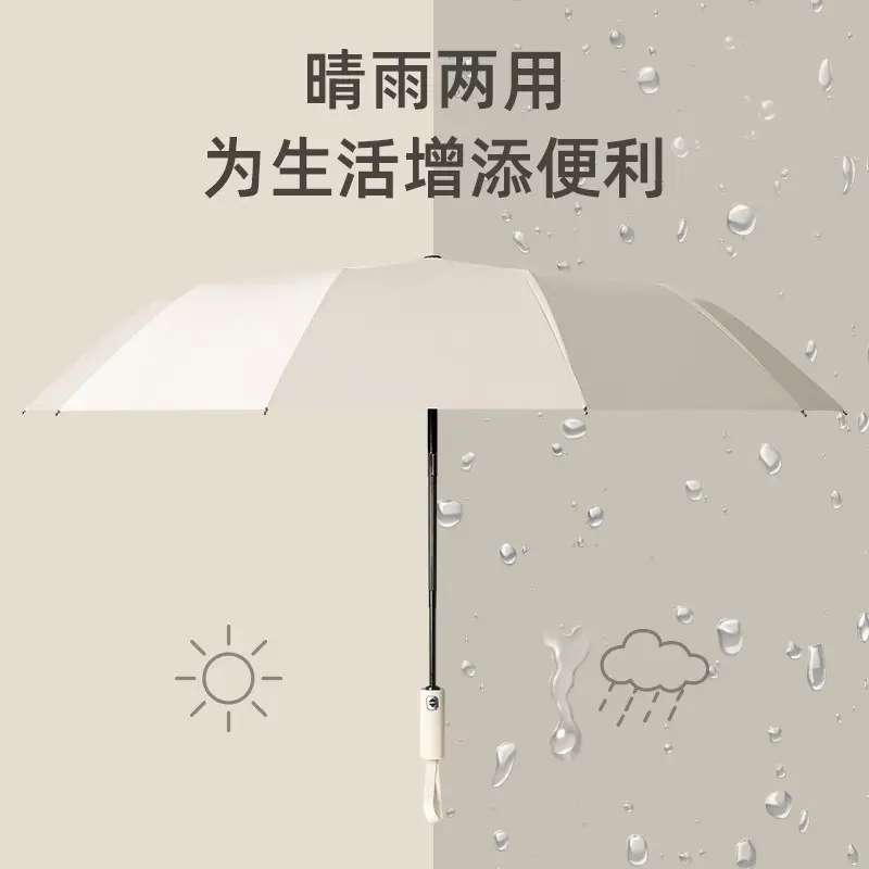 Automatic Double Dragon Bone Umbrella Sun Rain Dual Use