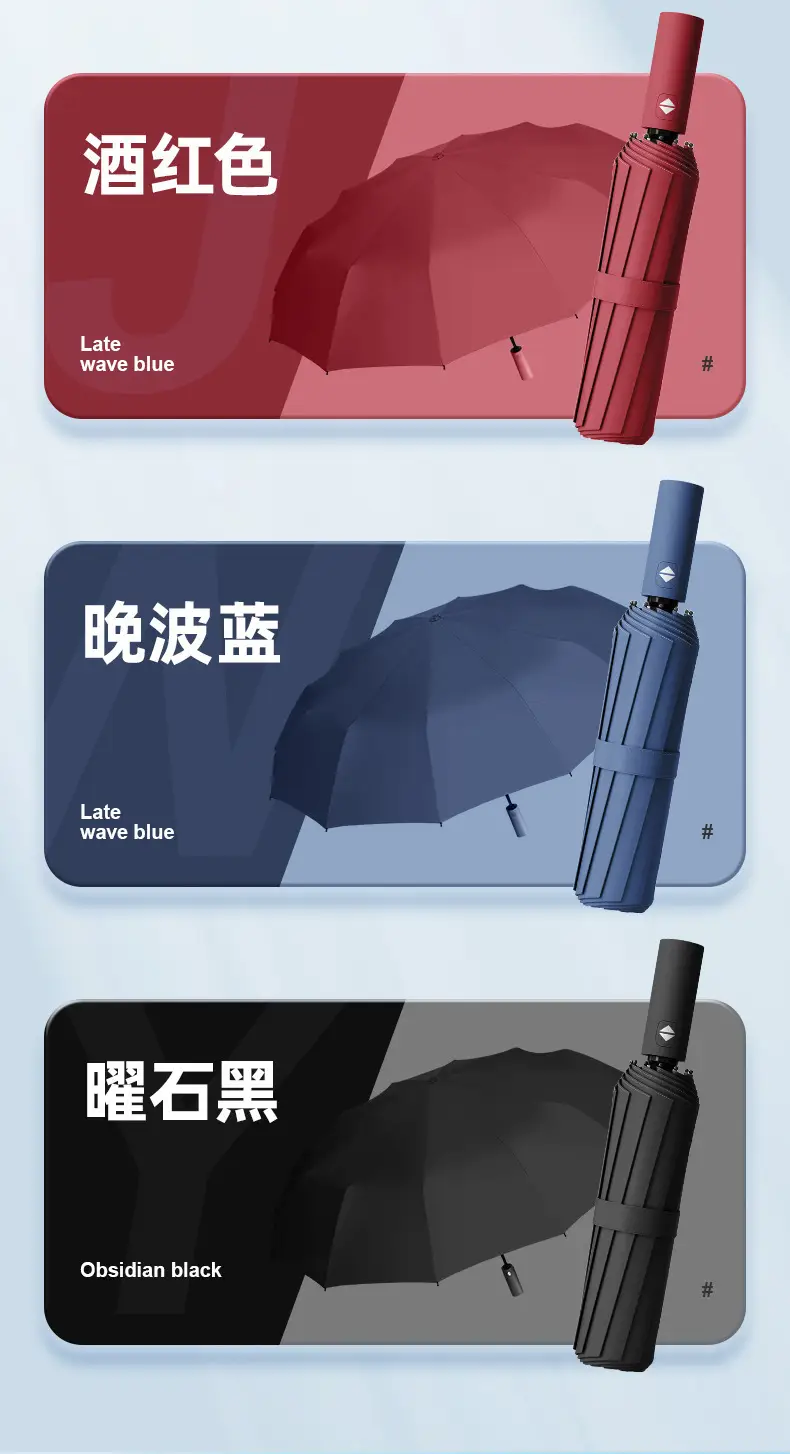 Automatic Double Dragon Bone Umbrella Sun Rain Dual Use — feature 2