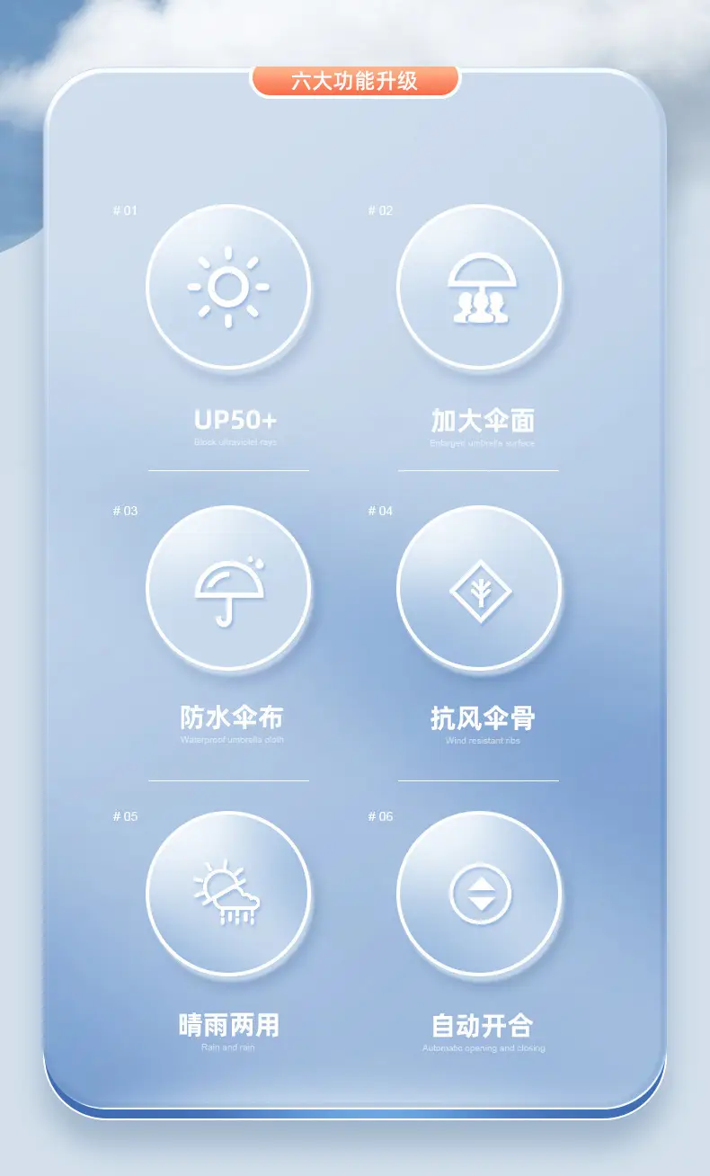 Automatic Double Dragon Bone Umbrella Sun Rain Dual Use — feature 7
