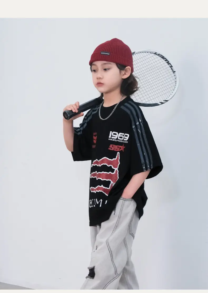 Boys Black Striped T-Shirt Summer 2026 Kids — feature 10