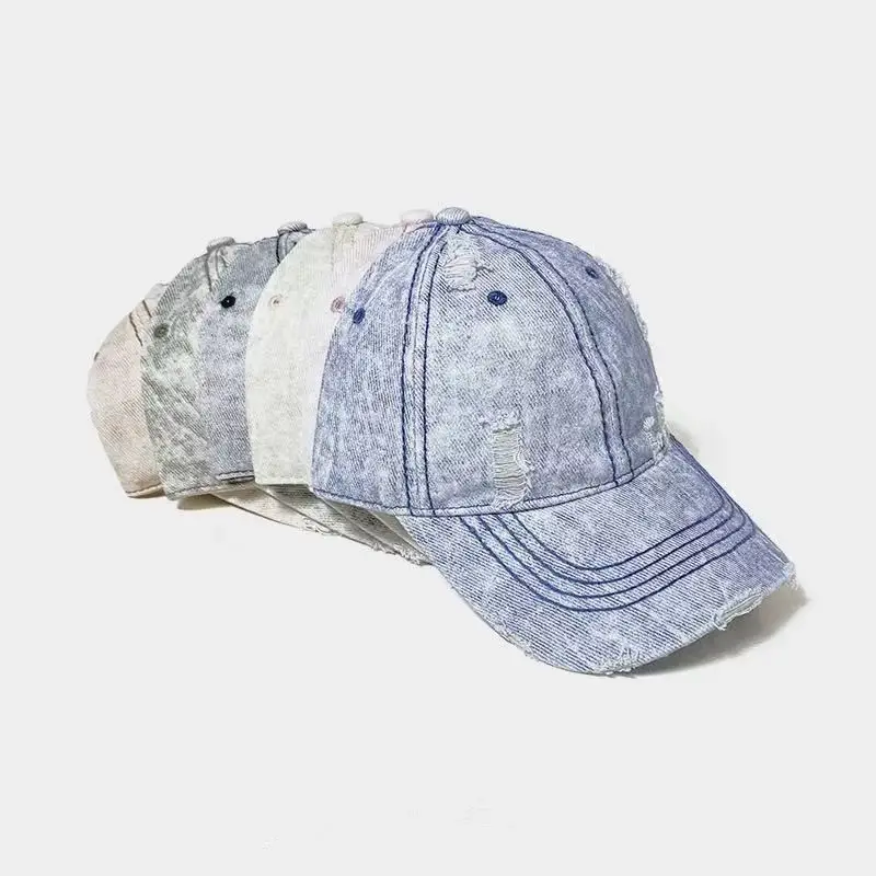 Men's Heavy Industry Denim Hole Baseball Cap — feature 15