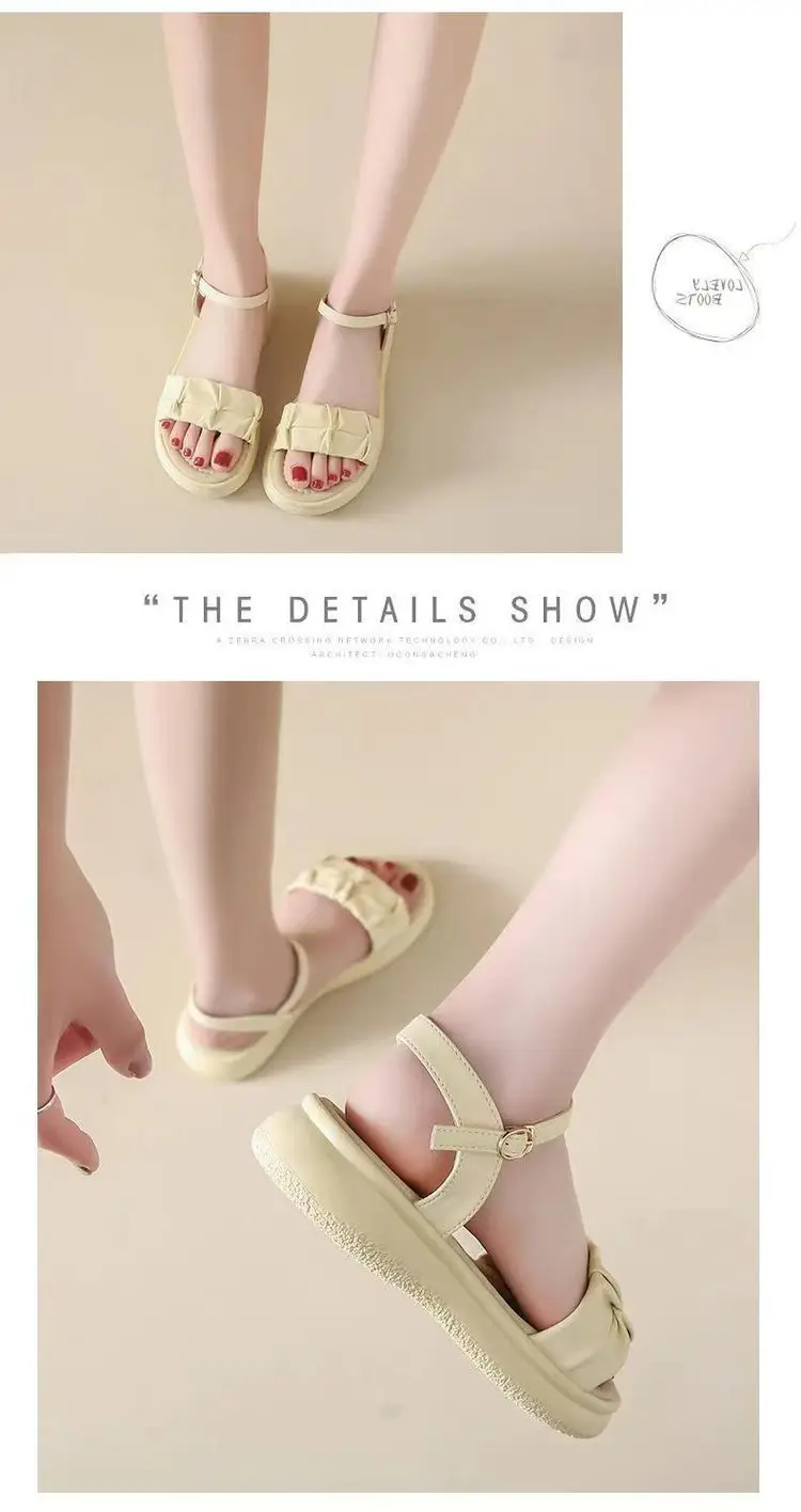 Women's White Roman Strap Flat Sandals Summer 2025 — feature 13
