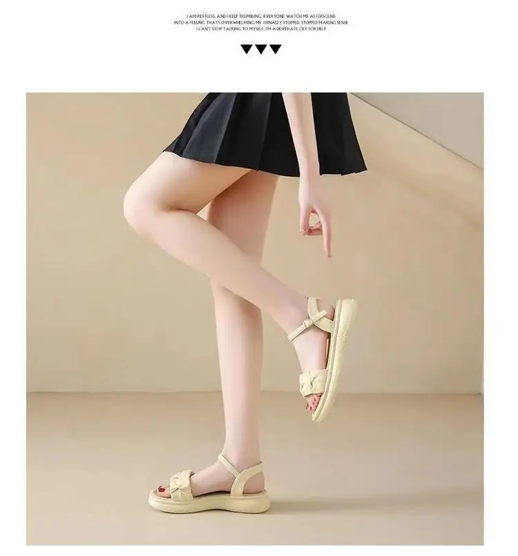 Women's White Roman Strap Flat Sandals Summer 2025 — feature 14