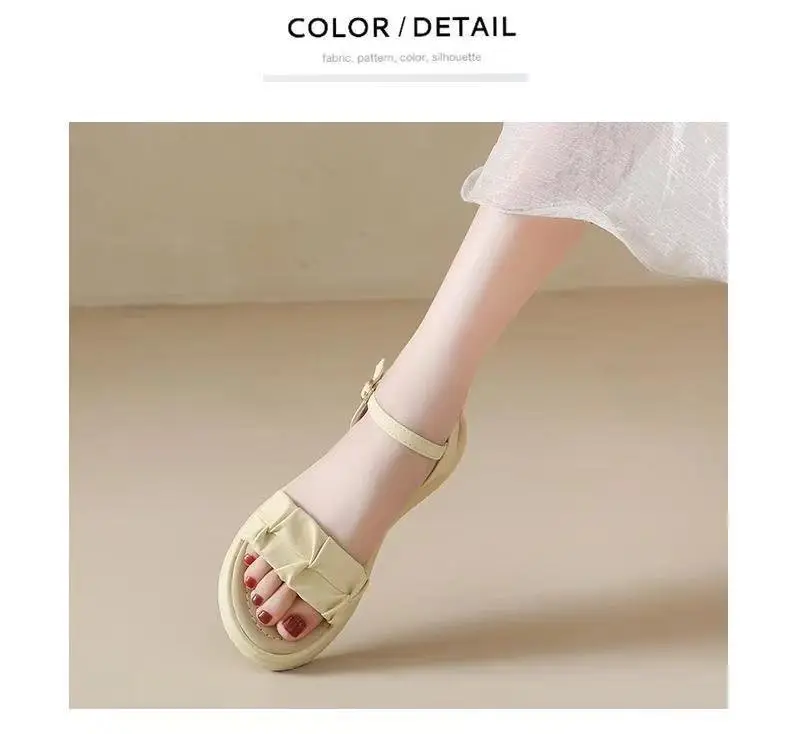 Women's White Roman Strap Flat Sandals Summer 2025 — feature 15