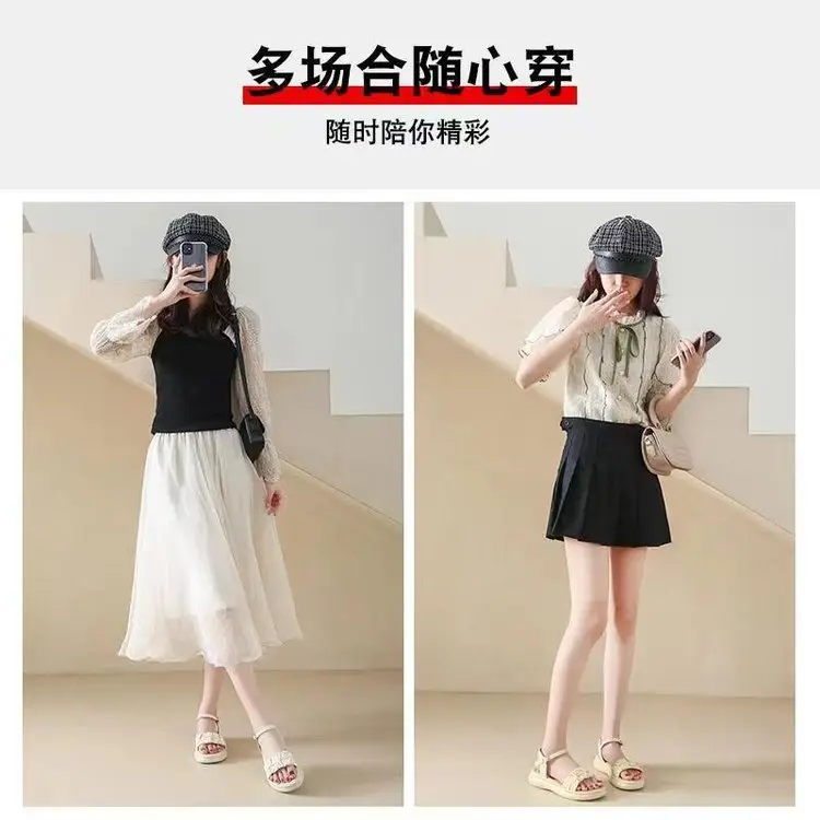 Women's White Roman Strap Flat Sandals Summer 2025 — feature 4
