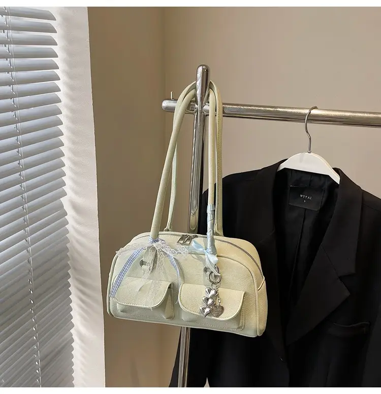 Women's Cream Crossbody Bag with Chain Strap — feature 23