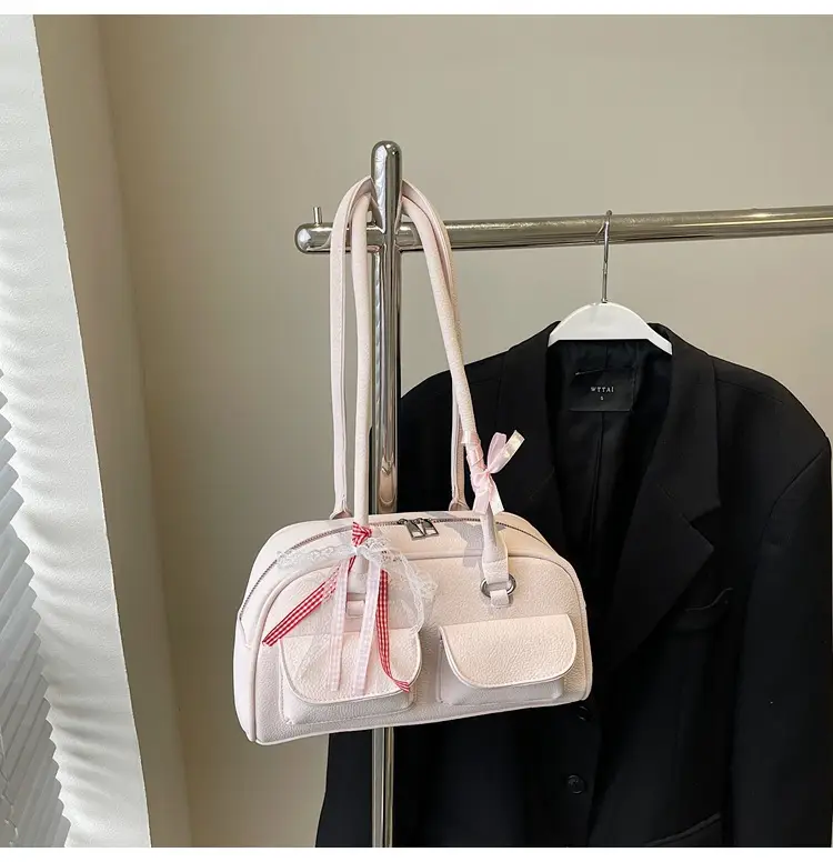 Women's Cream Crossbody Bag with Chain Strap — feature 25