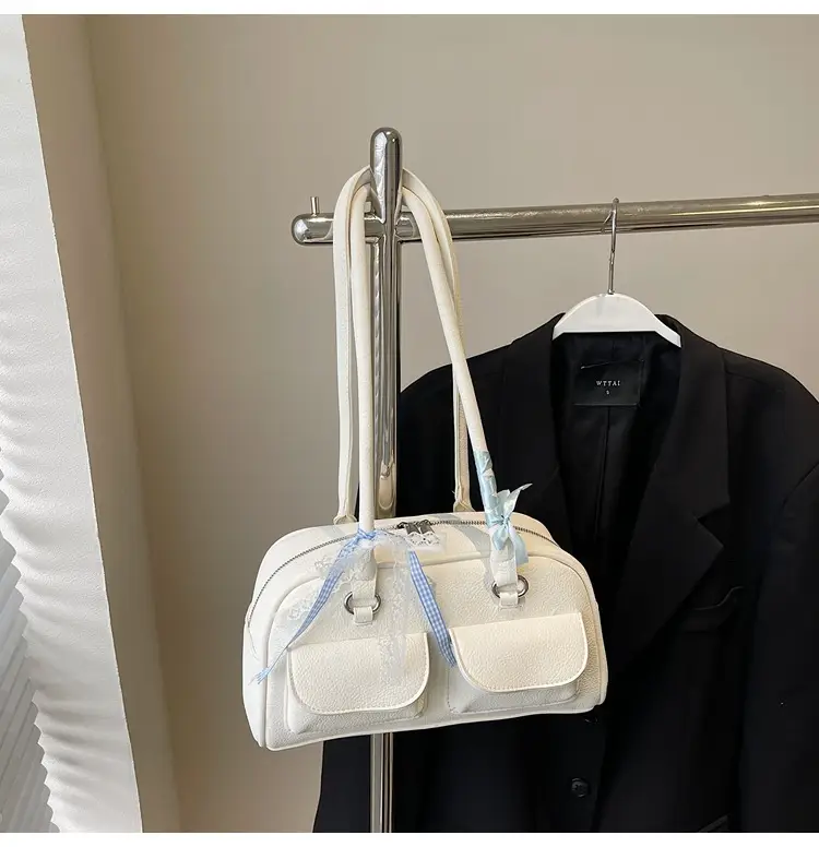 Women's Cream Crossbody Bag with Chain Strap — feature 26