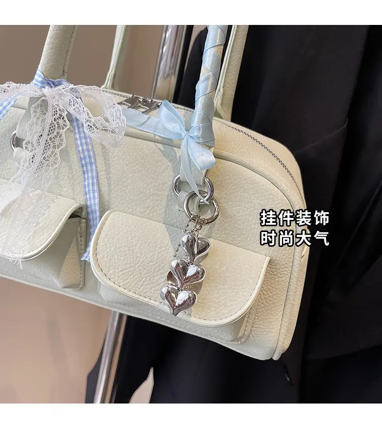 Women's Cream Crossbody Bag with Chain Strap — feature 6