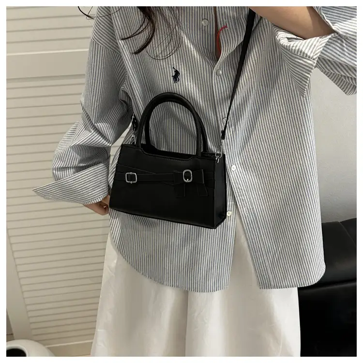 Beige Square Handbag with Bow Detail for Girls — feature 20