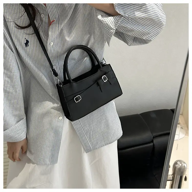 Beige Square Handbag with Bow Detail for Girls — feature 21
