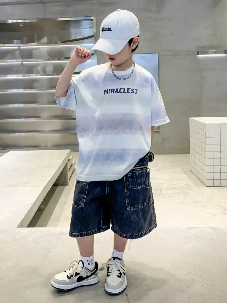 Summer Boys Denim Shorts & T-Shirt Set - Image 7