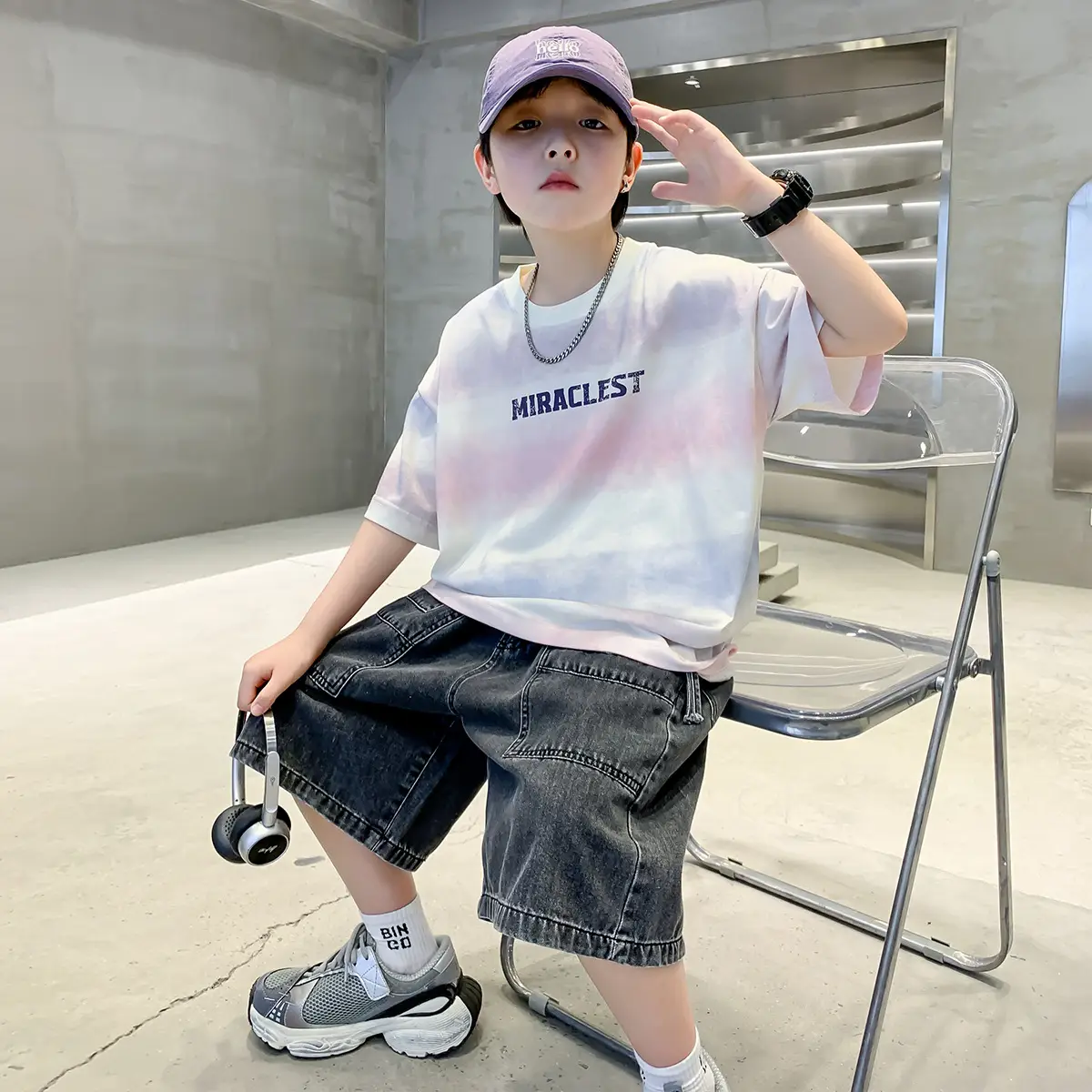 Summer Boys Denim Shorts & T-Shirt Set — feature 15