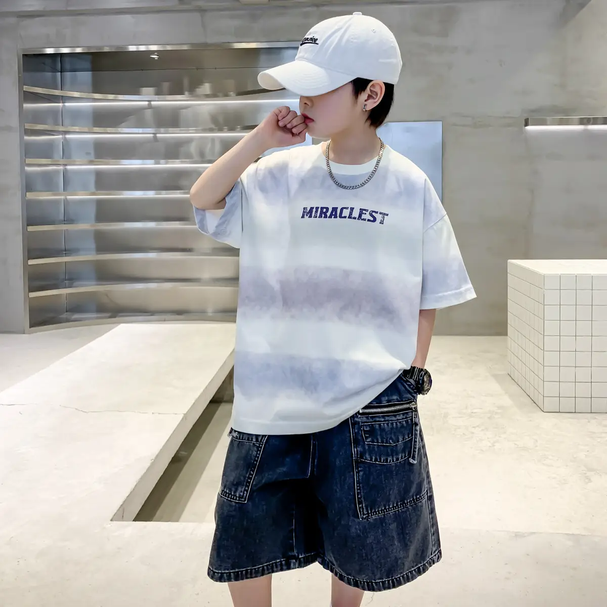Summer Boys Denim Shorts & T-Shirt Set — feature 17