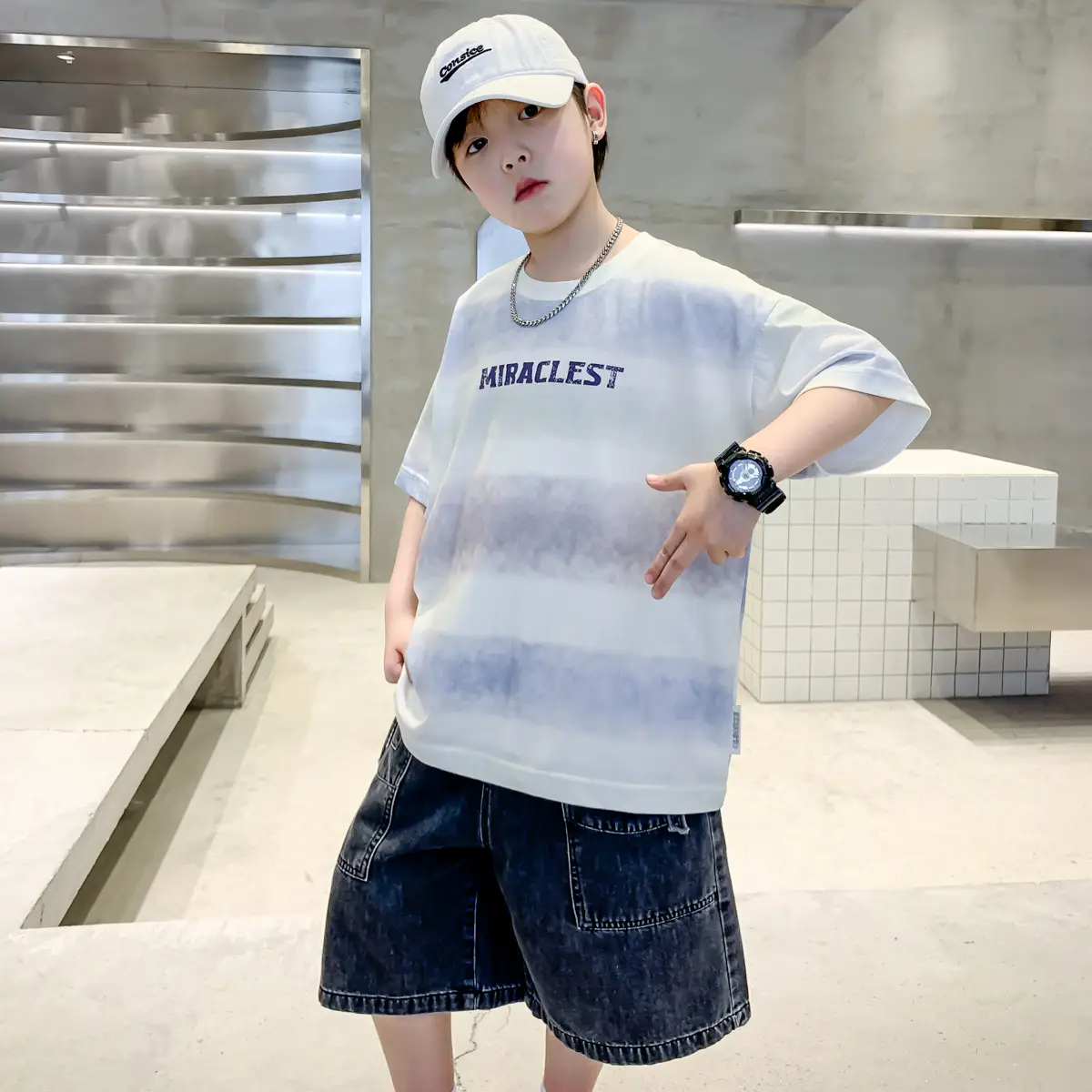 Summer Boys Denim Shorts & T-Shirt Set — feature 18