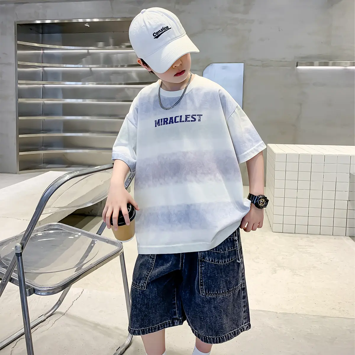 Summer Boys Denim Shorts & T-Shirt Set — feature 19