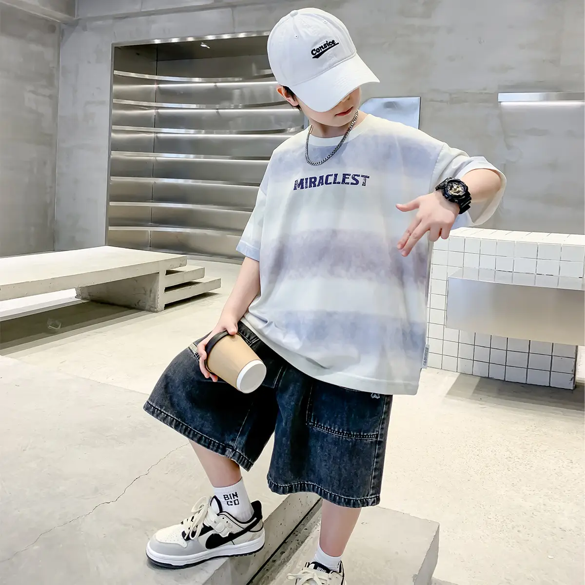 Summer Boys Denim Shorts & T-Shirt Set — feature 20