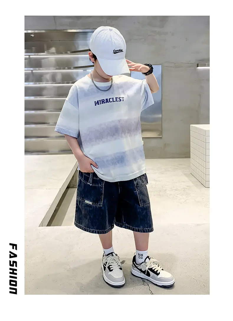 Summer Boys Denim Shorts & T-Shirt Set — feature 21