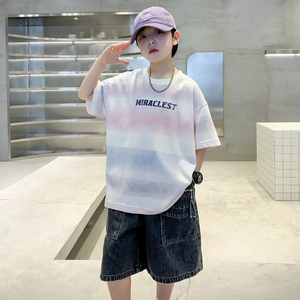 Summer Boys Denim Shorts & T-Shirt Set — feature 3