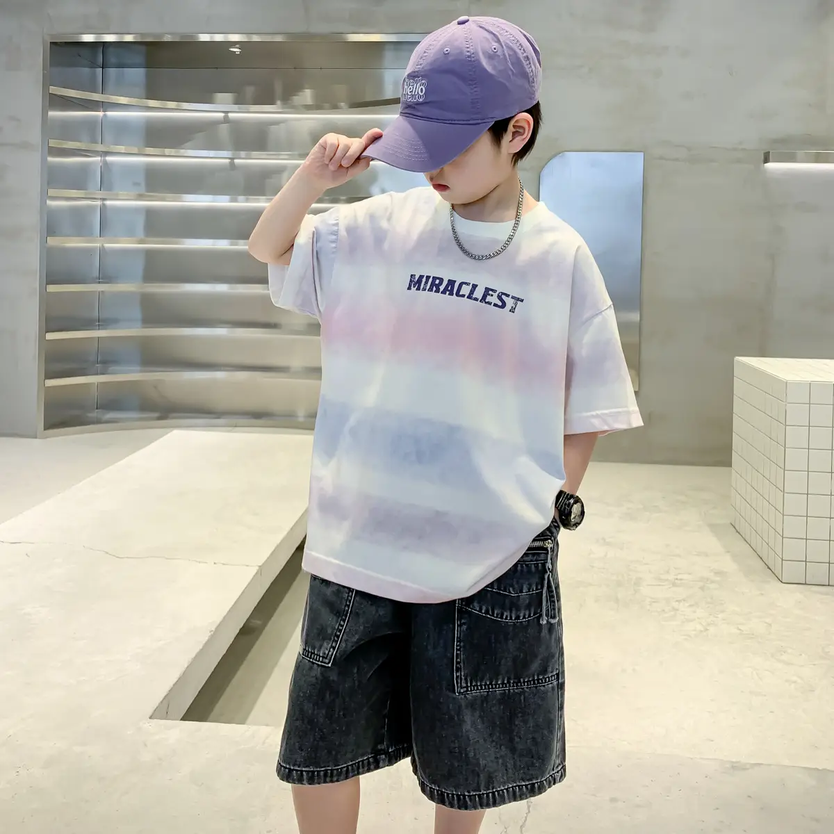 Summer Boys Denim Shorts & T-Shirt Set — feature 7