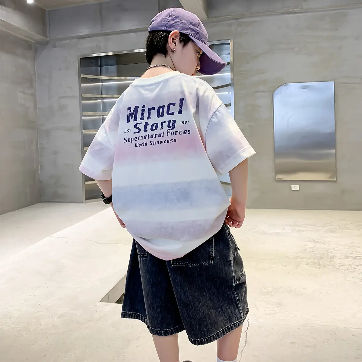 Summer Boys Denim Shorts & T-Shirt Set - Image 2