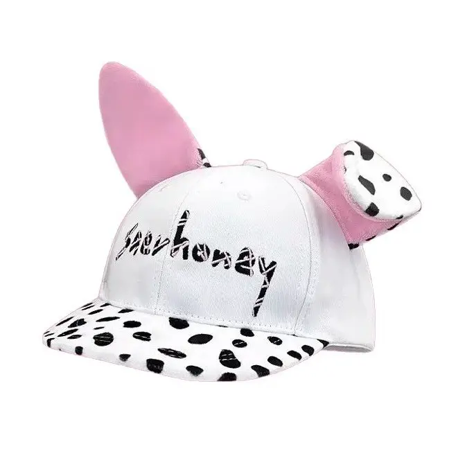 Cow Print Dalmatian Cap for Girls Spring Summer - Image 5