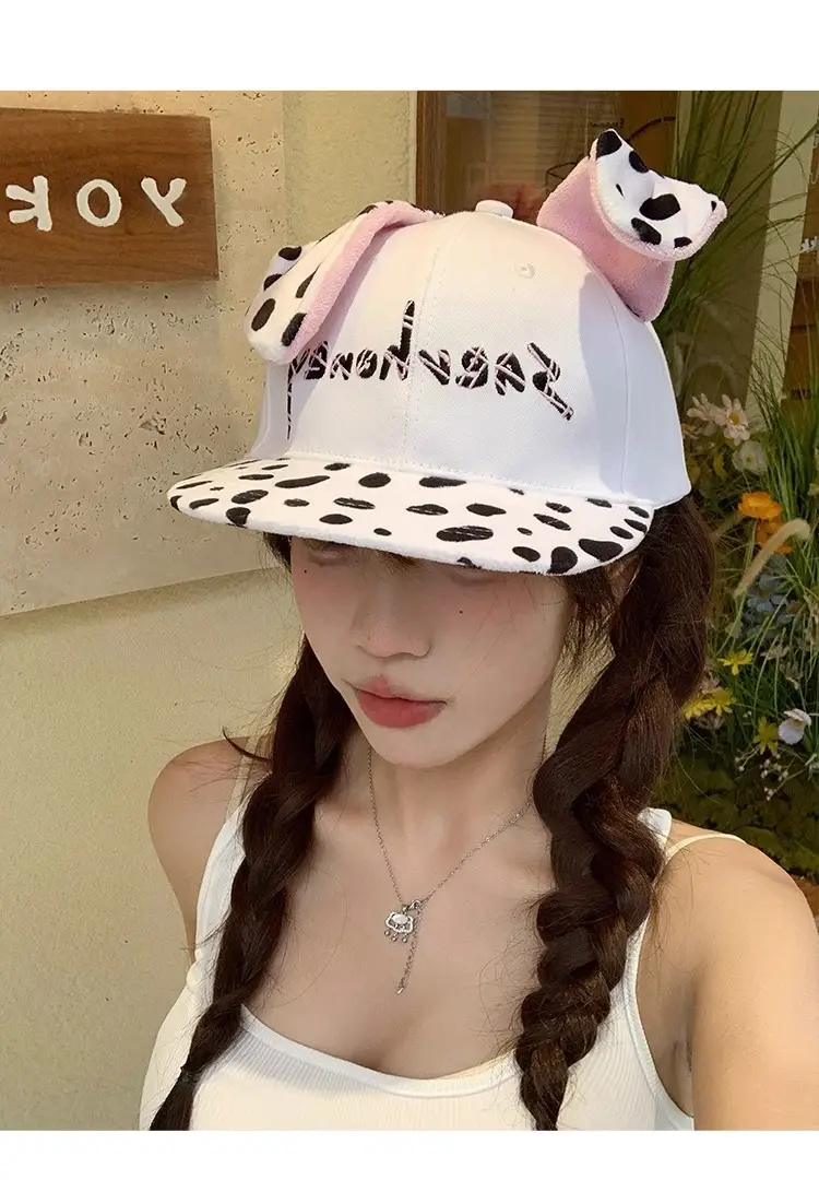 Cow Print Dalmatian Cap for Girls Spring Summer — feature 10